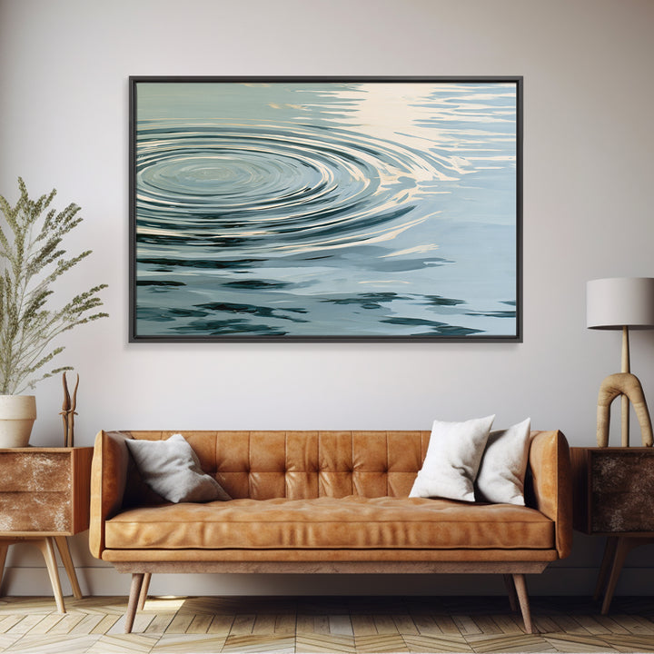 Abstract Water Ripples Framed Canvas Print, Spa Art, Fine Art Photography, Spa Decor, Fine Art, Serenity, Wildlife Wall Art, SPA-3x2-10