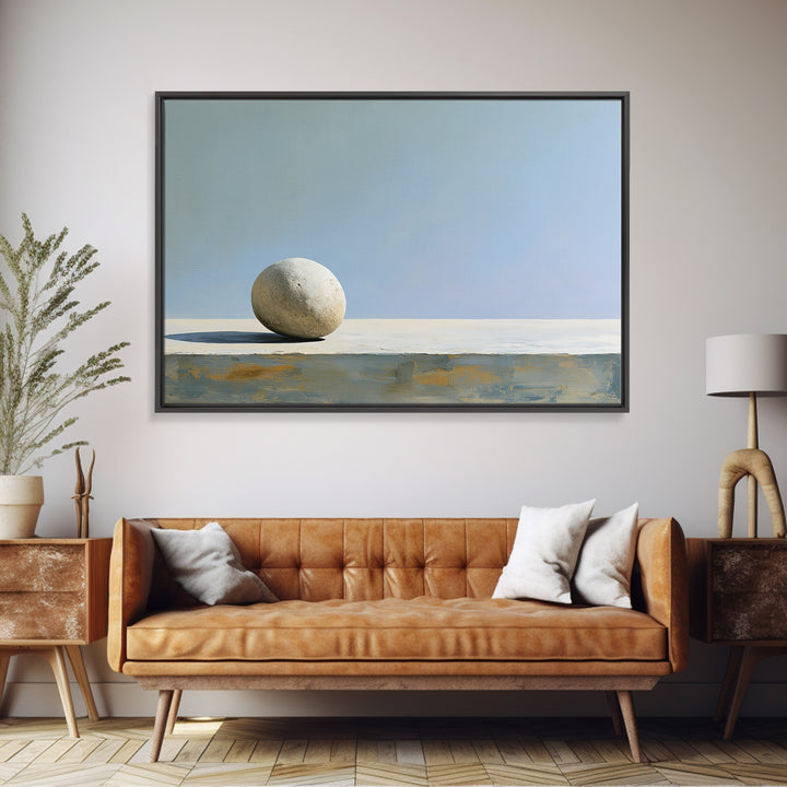 Pebble Texture Abstract Framed Canvas Print, Spa Art, Statement Artwork, Spa Decor, Abstract Art, Serenity, Printable Wall Art, SPA-3x2-19