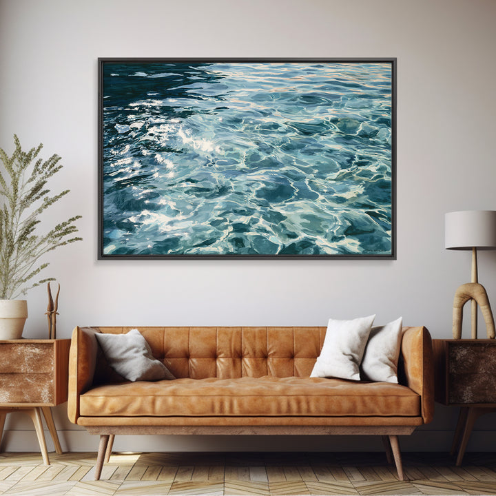Blue Lagoon Water Seen from Above Canvas Print, Spa Art, Gallery Decor, Spa Decor, Fine Art, Serenity, Wall Art, Home Decor, SPA-3x2-48