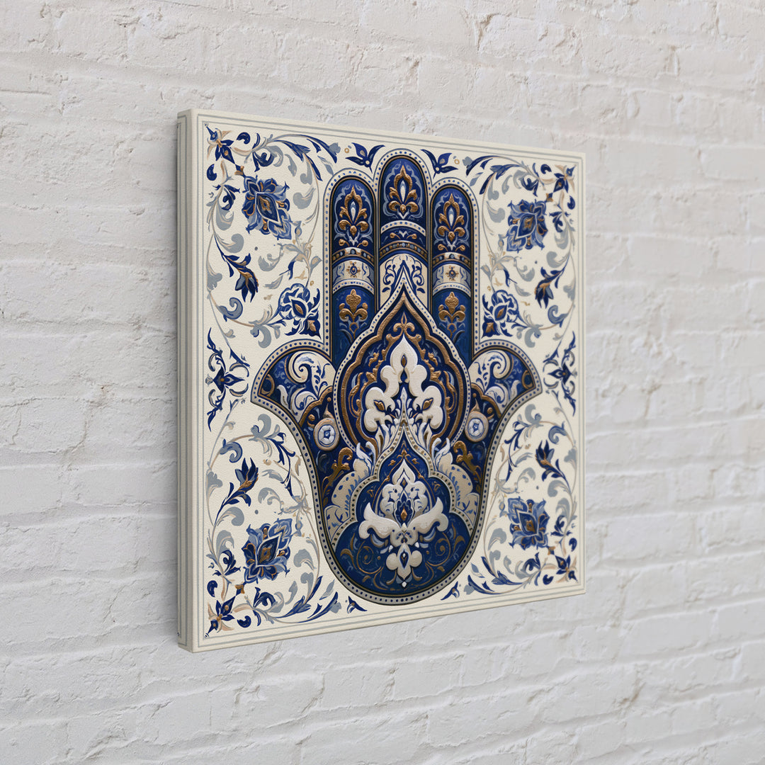 Protective Hand Motif Canvas Print, Spiritual Art, Framed Wall Art, Living Room Decor, Fine Art, Spirit, Digital Poster, SPI-1x1-23