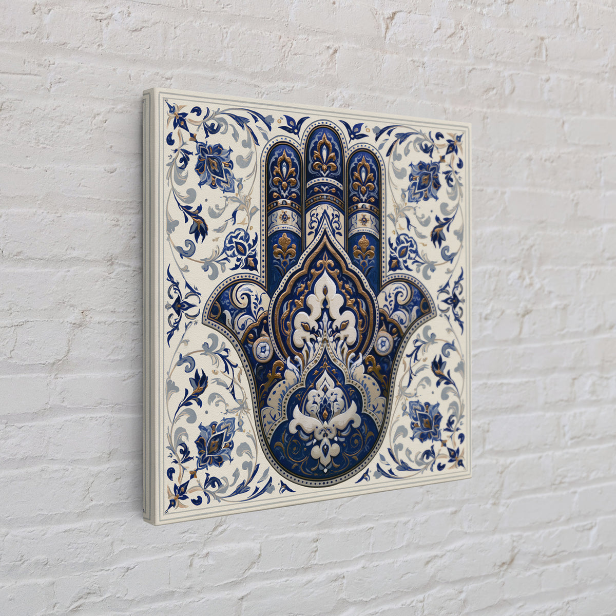 Protective Hand Motif Canvas Print, Spiritual Art, Framed Wall Art, Living Room Decor, Fine Art, Spirit, Digital Poster, SPI-1x1-23