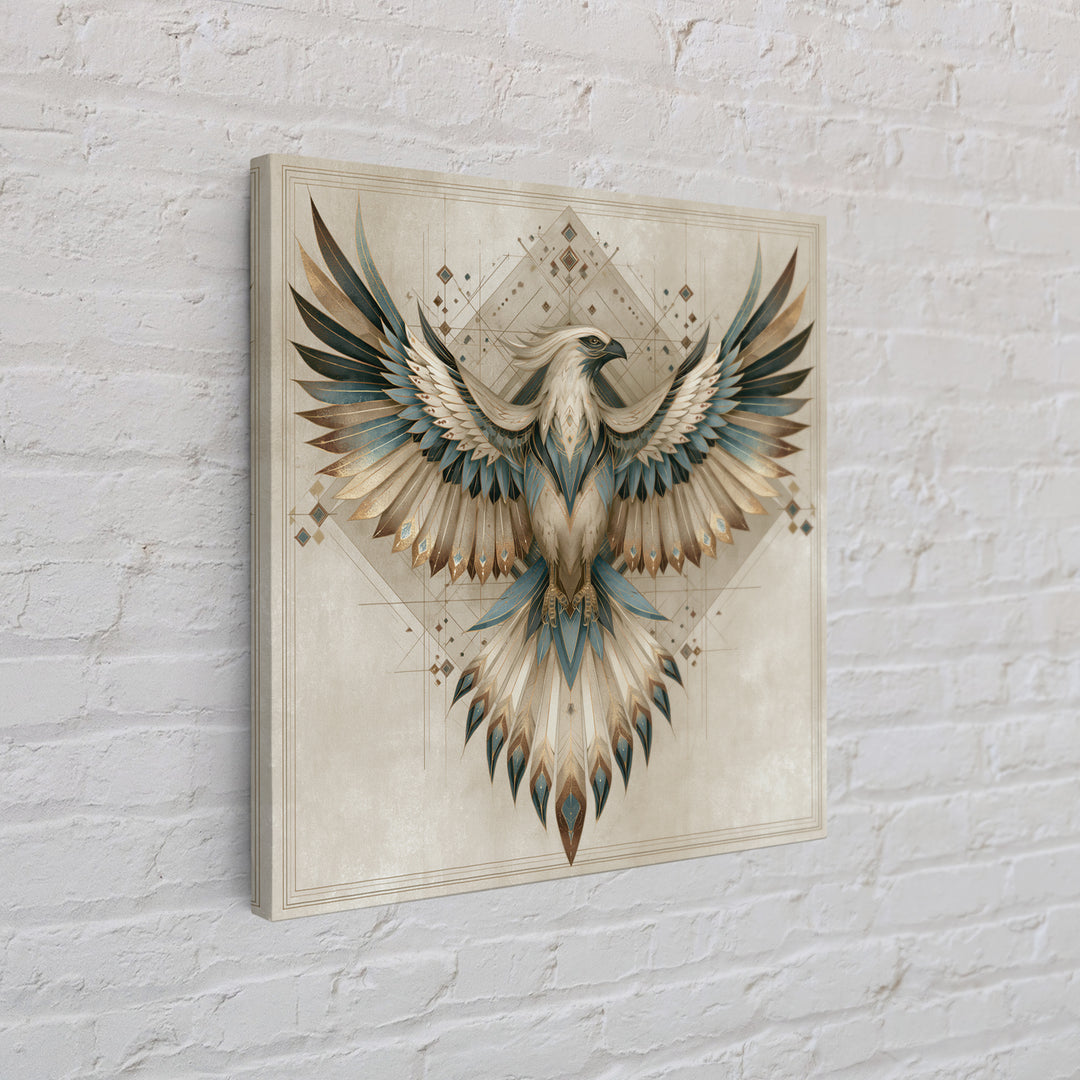 Phoenix Rising as Renewal Symbol Canvas Print, Spiritual Art, Statement Artwork, Living Room Decor, Fine Art, Spirit, SPI-1x1-59
