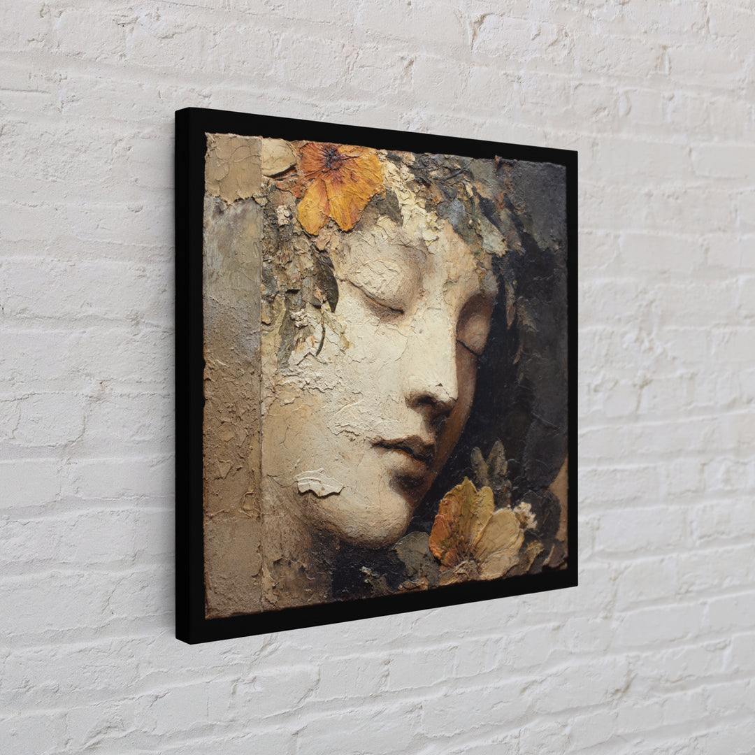 Mountain Sunrise as Awakening Symbol Framed Canvas Print, Spiritual Art, Wallart, Living Room Decor, Fine Art, Spirit, SPI-1x1-93