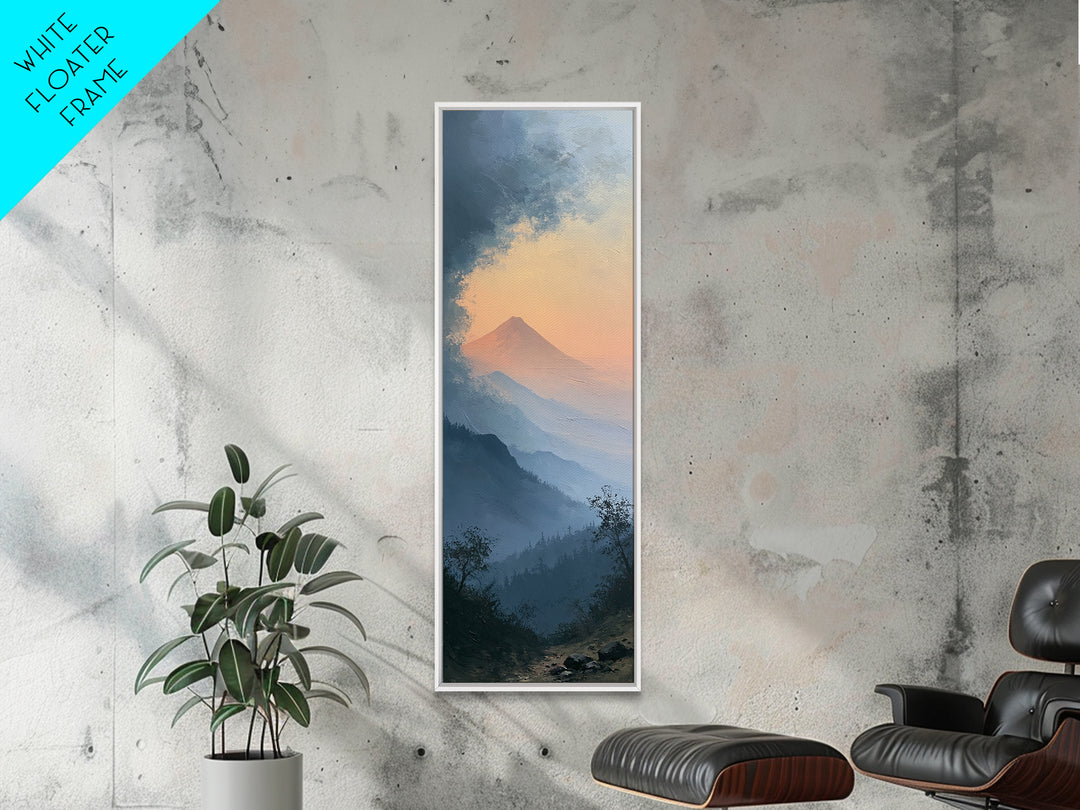 Mountain Sunrise as Awakening Symbol Canvas Print, Spiritual Art, Gallery Decor, Living Room Decor, Oil Painting, Spirit, SPI-1x3-33