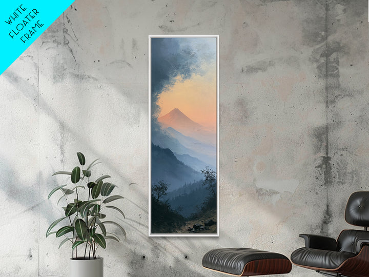 Mountain Sunrise as Awakening Symbol Canvas Print, Spiritual Art, Gallery Decor, Living Room Decor, Oil Painting, Spirit, SPI-1x3-33