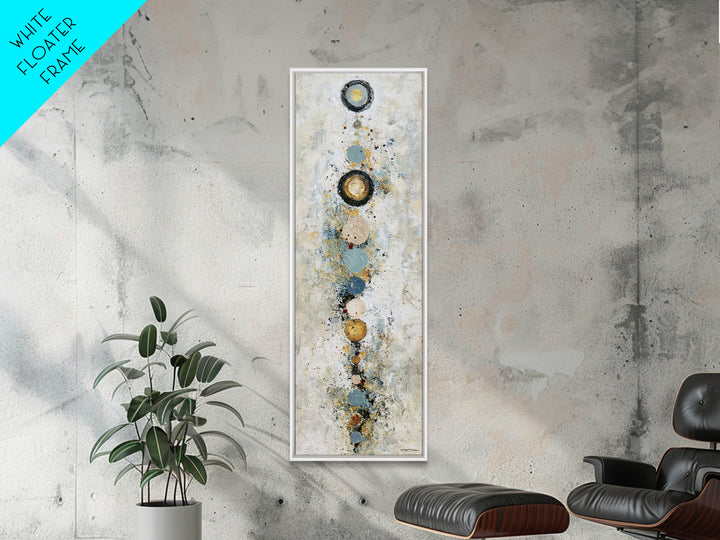 Chakra Inspired Figure in Soft Colors Framed Canvas Print, Spiritual Art, Canvas Wall Art, Living Room Decor, Fine Art, Spirit, SPI-1x3-91