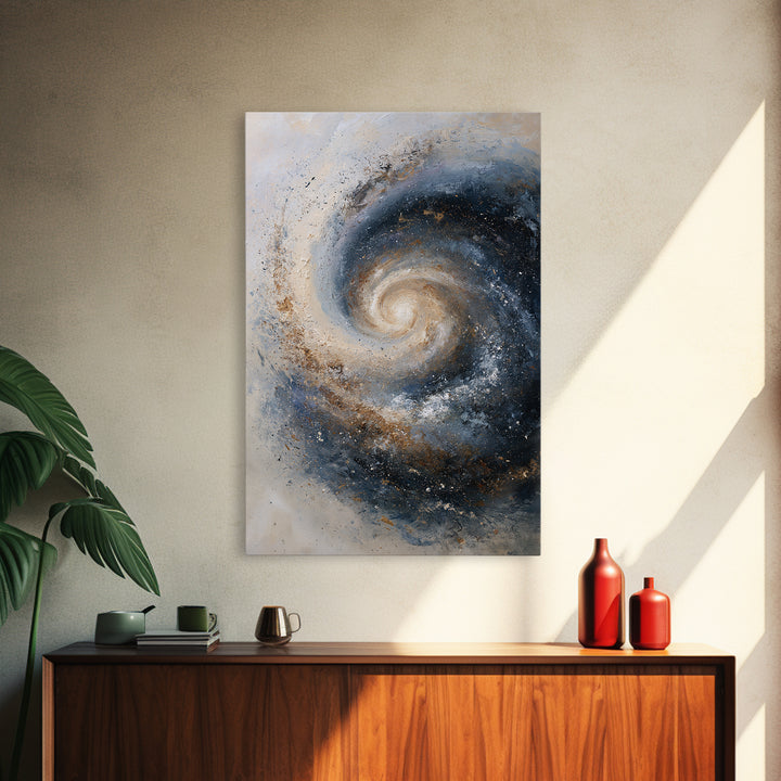 Spiral Galaxy as Soul Journey Metaphor Framed Canvas Print, Spiritual Art, Funky Wall Art, Living Room Decor, Fine Art, Spirit, SPI-2x3-78