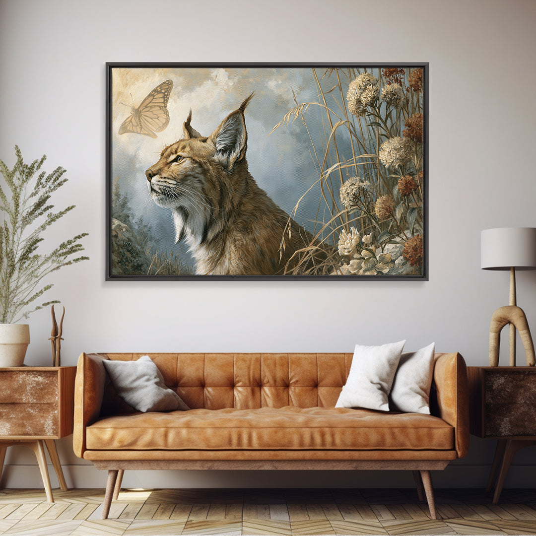 Butterfly Transformation Scene Framed Canvas Print, Spiritual Art, Black Art, Living Room Decor, Spirit, Christian Decor, SPI-3x2-19