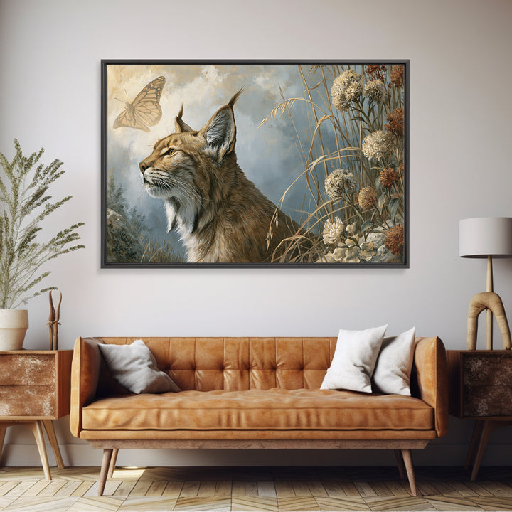 Butterfly Transformation Scene Framed Canvas Print, Spiritual Art, Black Art, Living Room Decor, Spirit, Christian Decor, SPI-3x2-19