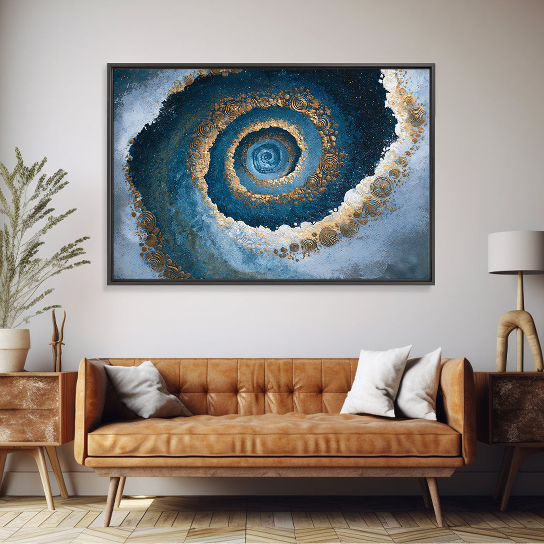 Spiral Galaxy as Soul Journey Metaphor Framed Canvas Print, Spiritual Art, Funky Wall Art, Living Room Decor, Fine Art, Spirit, SPI-3x2-2