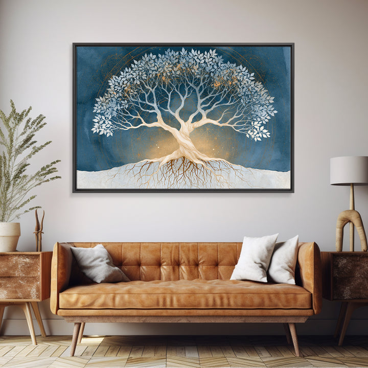 Tree of Life Framed Canvas Print, Spiritual Art, Contemporary Art, Living Room Decor, Fine Art, Spirit, Minimalist Decor, SPI-3x2-6