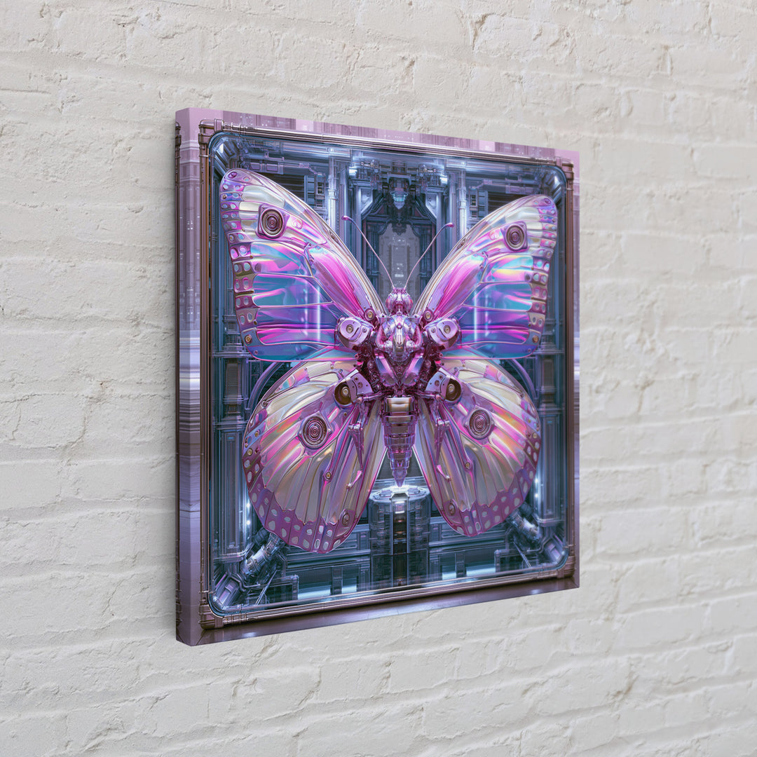 Mechanical Butterfly Specimen Canvas Print, Steampunk Art, Retro Decor, Living Room Decor, Fine Art, Mechanic, Luxury Decor, STE-1x1-14