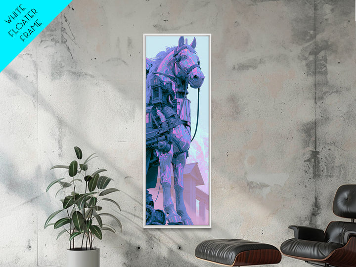 Steam Powered Horse Canvas Print, Steampunk Art, Printable Art, Living Room Decor, Oil Painting, Mechanic, Steampunk Decor, STE-1x3-27