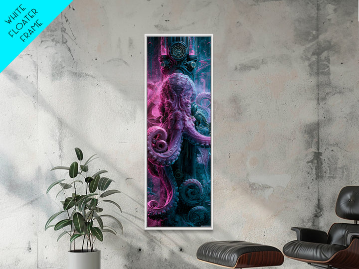 Steampunk Octopus with Brass Tentacles Canvas Print, Steampunk Art, Retro Decor, Living Room Decor, Fine Art, Mechanic, STE-1x3-41
