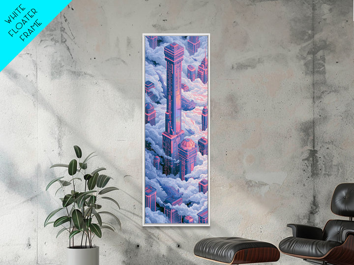 Mechanical Fish Swimming Through Clouds Canvas Print, Steampunk Art, Abstract Art Print, Living Room Decor, Mechanic, STE-1x3-58