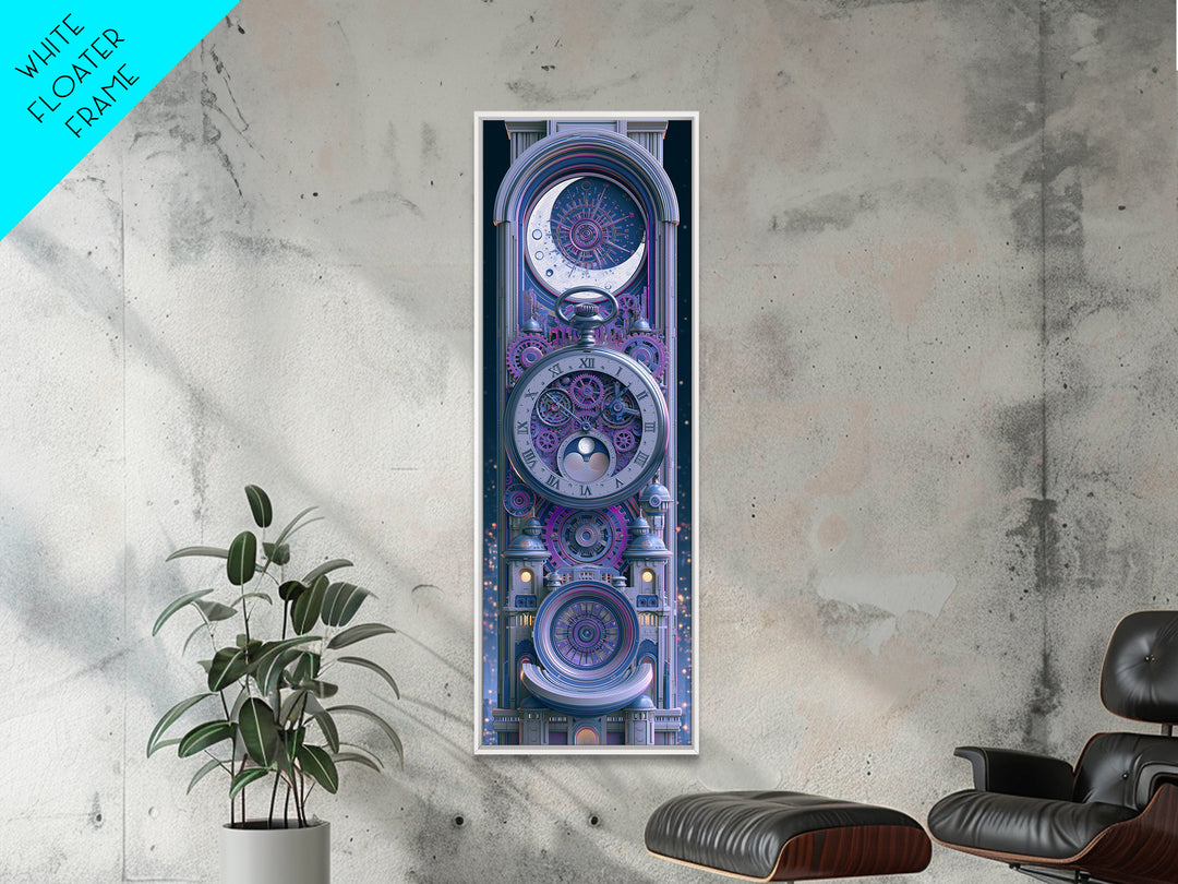 Gear Filled Pocket Watch Canvas Print, Steampunk Art, Whimsigoth Decor, Living Room Decor, Fine Art, Mechanic, Neutral Decor, STE-1x3-68