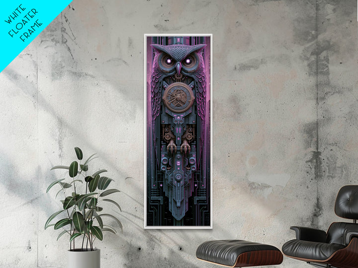 Brass Clockwork Owl Canvas Print, Steampunk Art, Art Nouveau, Living Room Decor, Mechanic, Modern Art, Digital Download Art, STE-1x3-85