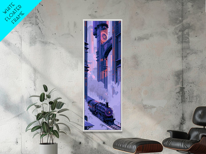 Steam Locomotive Racing Through Fog Canvas Print, Steampunk Art, Wall Art, Living Room Decor, Oil Painting, Mechanic, STE-1x3-90