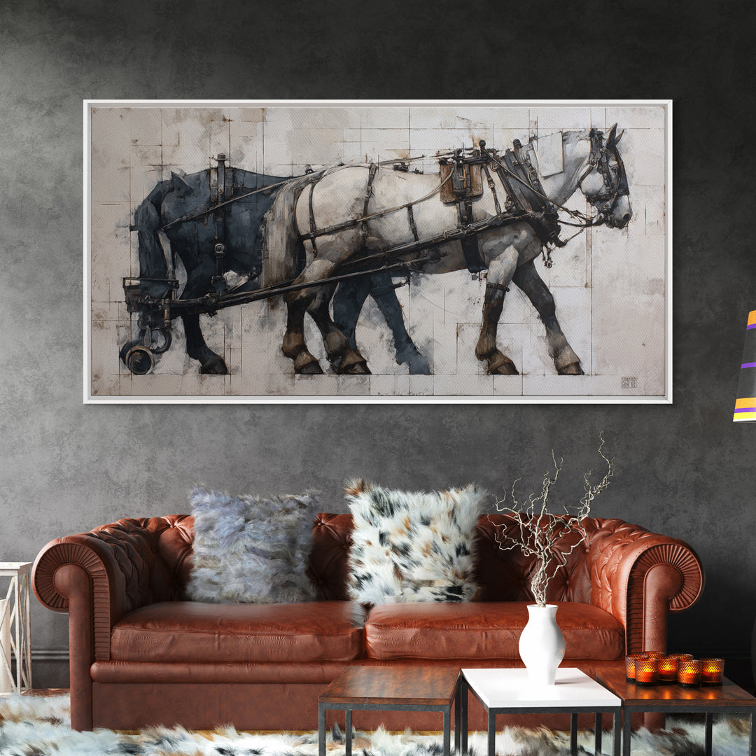 Mechanical Rose Made of Copper Gears Framed Canvas Print, Steampunk Art, Neutral Decor, Living Room Decor, Fine Art, Mechanic, STE-2x1-95