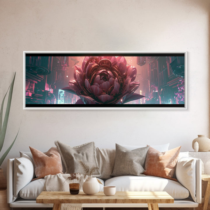 Mechanical Rose Made of Copper Gears Canvas Print, Steampunk Art, Digital Art, Living Room Decor, Fine Art, Mechanic, STE-3x1-43