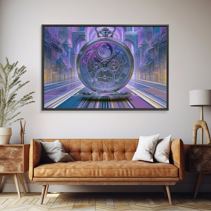 Gear Filled Pocket Watch Canvas Print, Steampunk Art, Modern Art, Living Room Decor, Fine Art, Mechanic, Statement Artwork, STE-3x2-12
