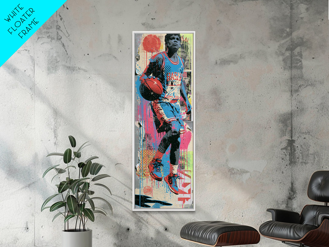 Street Basketball Player Canvas Print, Street Art, Neutral Decor, Living Room Decor, Fine Art, Urban, Home Decor, Poster, STR-1x3-18