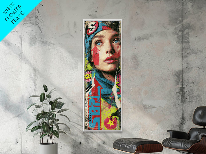 Wildstyle Arrows and Abstract Letter Forms Without Canvas Print, Street Art, Poster, Living Room Decor, Fine Art, Urban, STR-1x3-77