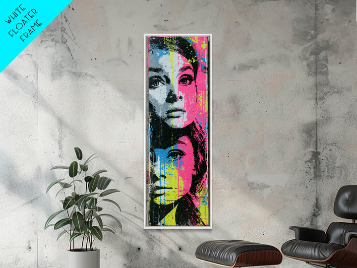 Bold Stencil Portrait Canvas Print, Street Art, Large Wall Art, Living Room Decor, Oil Painting, Urban, Canvas Painting, STR-1x3-85