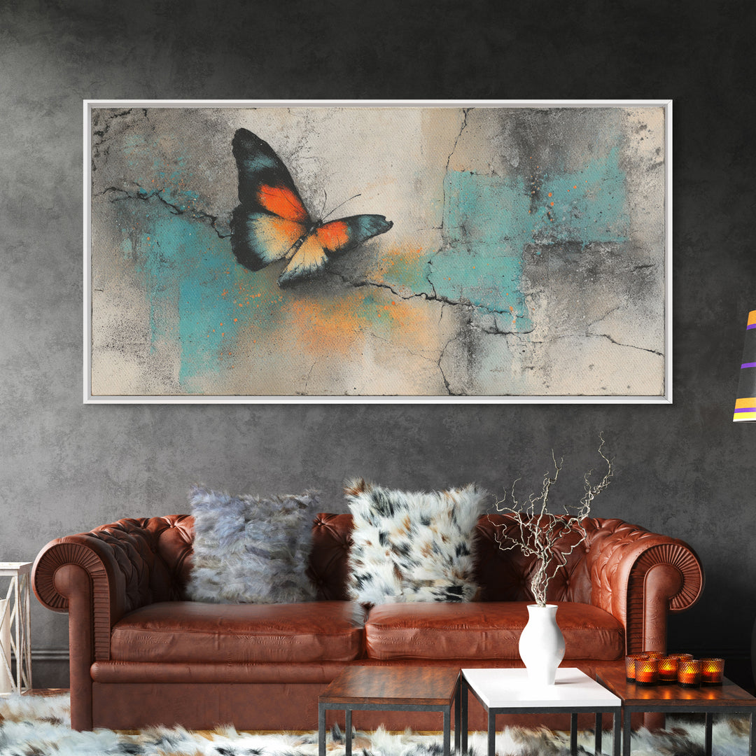 Wildstyle Arrows and Abstract Letter Forms Without Framed Canvas Print, Street Art, Painting, Living Room Decor, Urban, STR-2x1-37