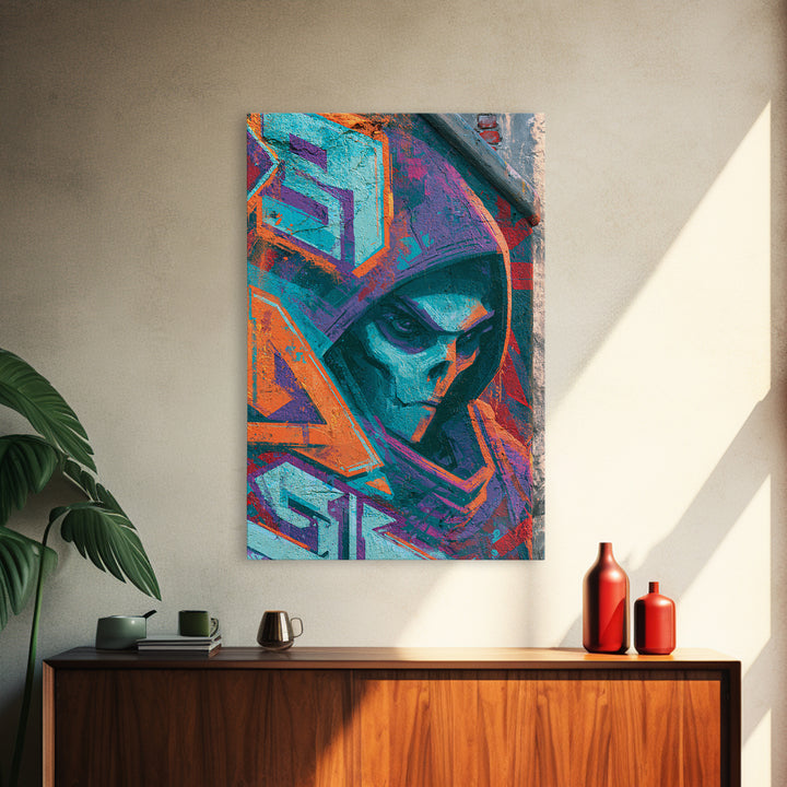 Wildstyle Arrows and Abstract Letter Forms Without Framed Canvas Print, Street Art, Canvas, Living Room Decor, Fine Art, Urban, STR-2x3-1