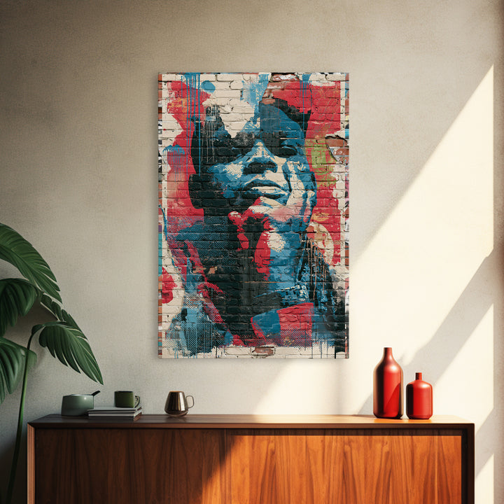 Brick Wall Texture Framed Canvas Print, Street Art, Modern Decor, Living Room Decor, Abstract Art, Urban, Poster, Wall Decor, STR-2x3-84