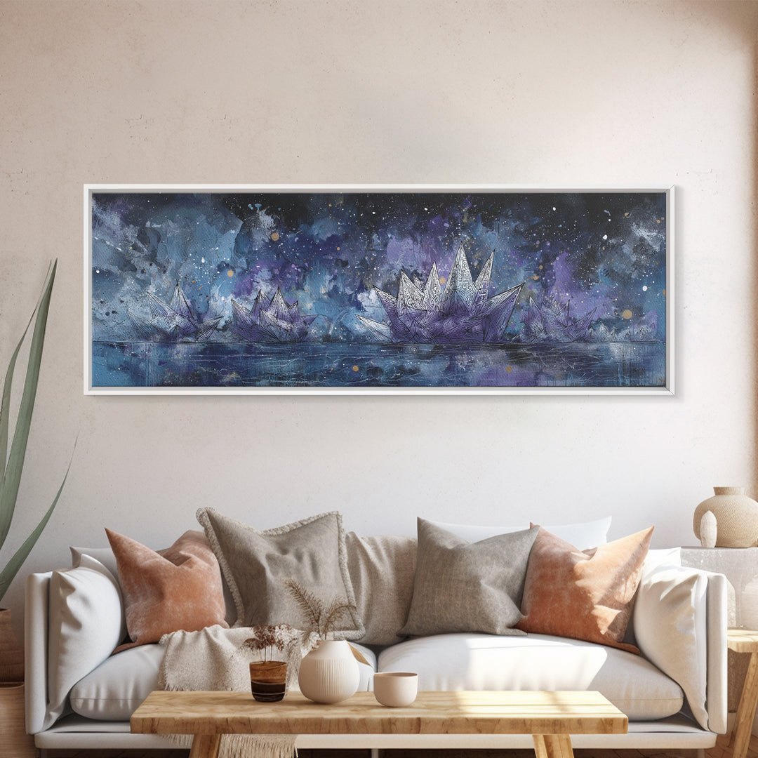 Wildstyle Arrows and Abstract Letter Forms Without Framed Canvas Print, Street Art, Contemporary Art, Living Room Decor, Urban, STR-3x1-57