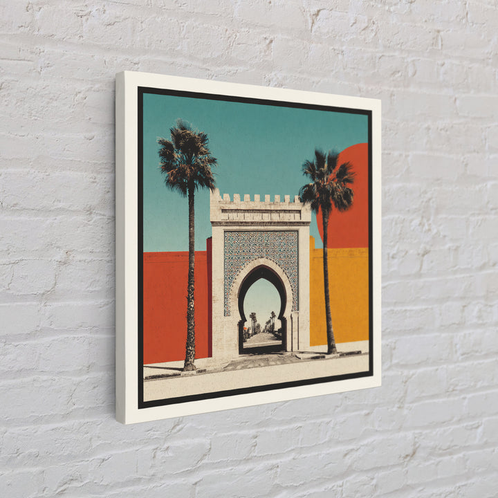 Marrakesh Arch and Tile Pattern Poster Canvas Print, Travel Poster(2), Gallery Wall Set, Living Room Decor, Fine Art, Voyage, TPO-1x1-17