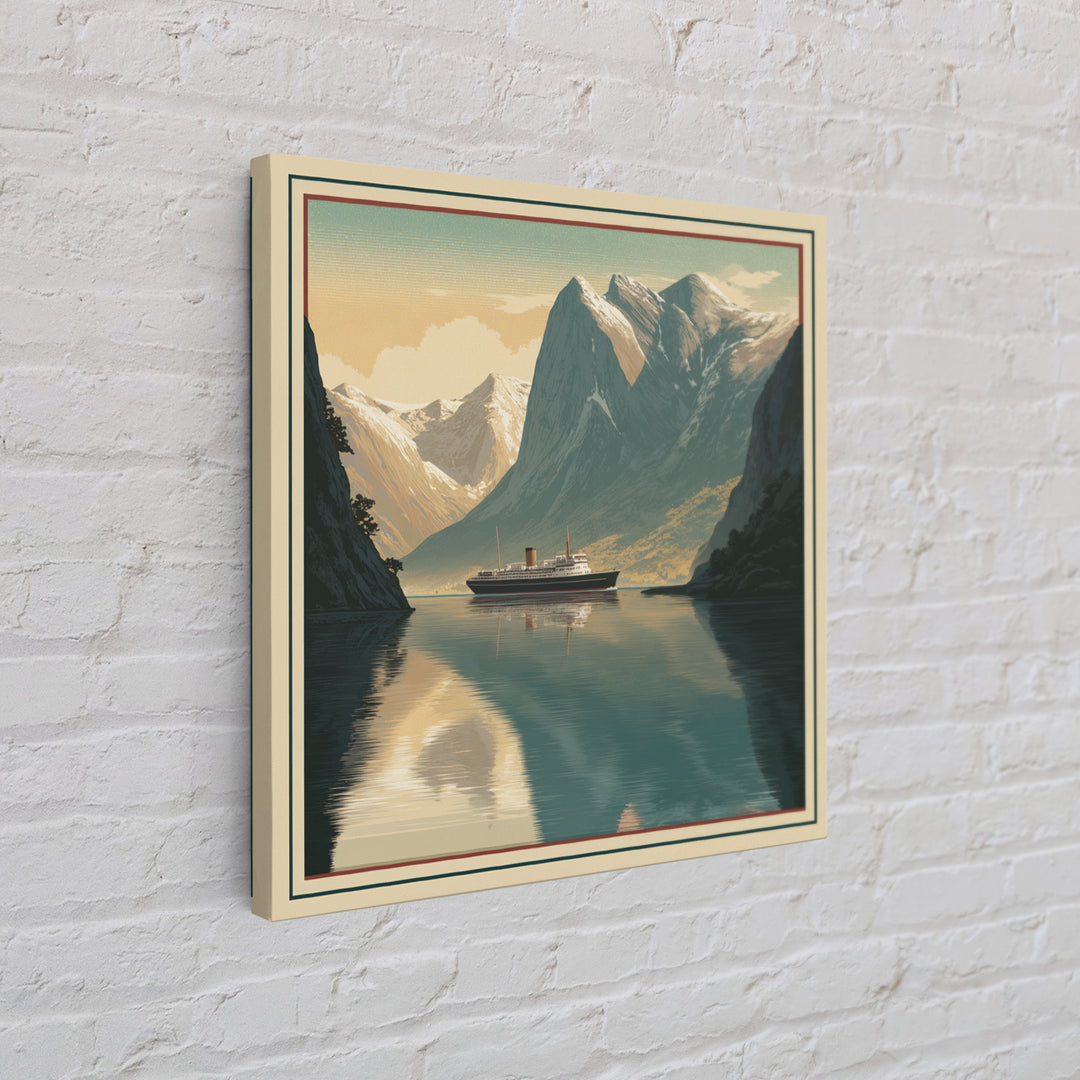 Norway Fjord Cruise Poster Canvas Print, Travel Poster(2), Digital Poster, Living Room Decor, Fine Art, Voyage, TPO-1x1-94