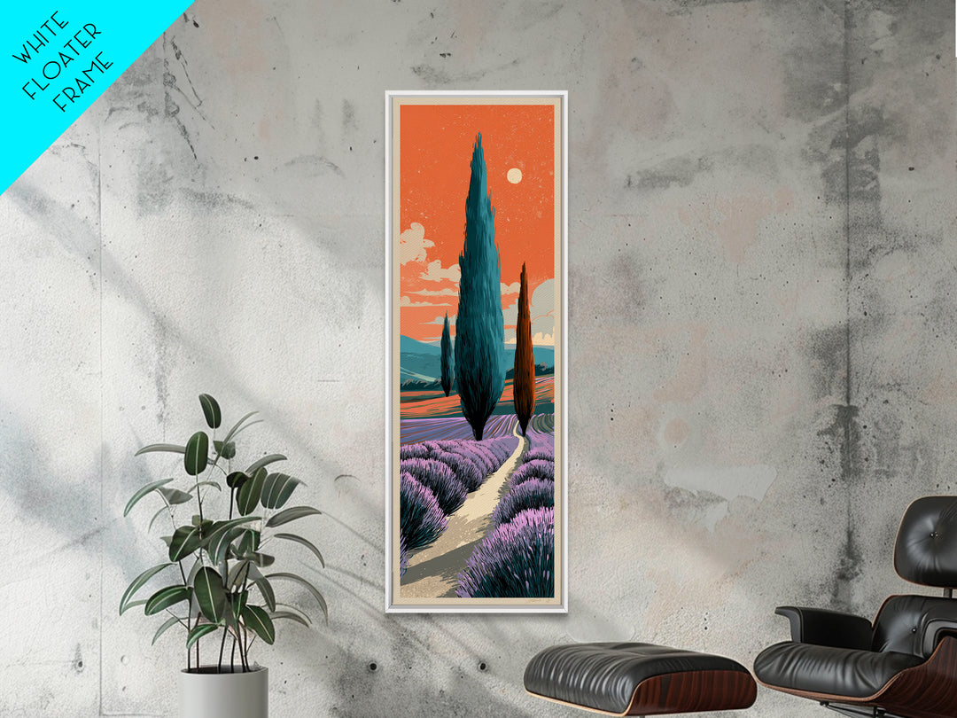 Provence Lavender Field Poster Canvas Print, Travel Poster(2), Retro Wall Art, Living Room Decor, Fine Art, Voyage, Map Print, TPO-1x3-59