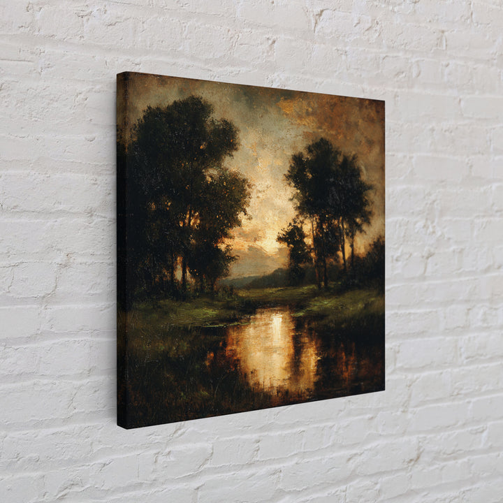 Classic Oil Painted Landscape Framed Canvas Print, Traditional Art, Modern Decor, Living Room Decor, Fine Art, Classic, TRA-1x1-1