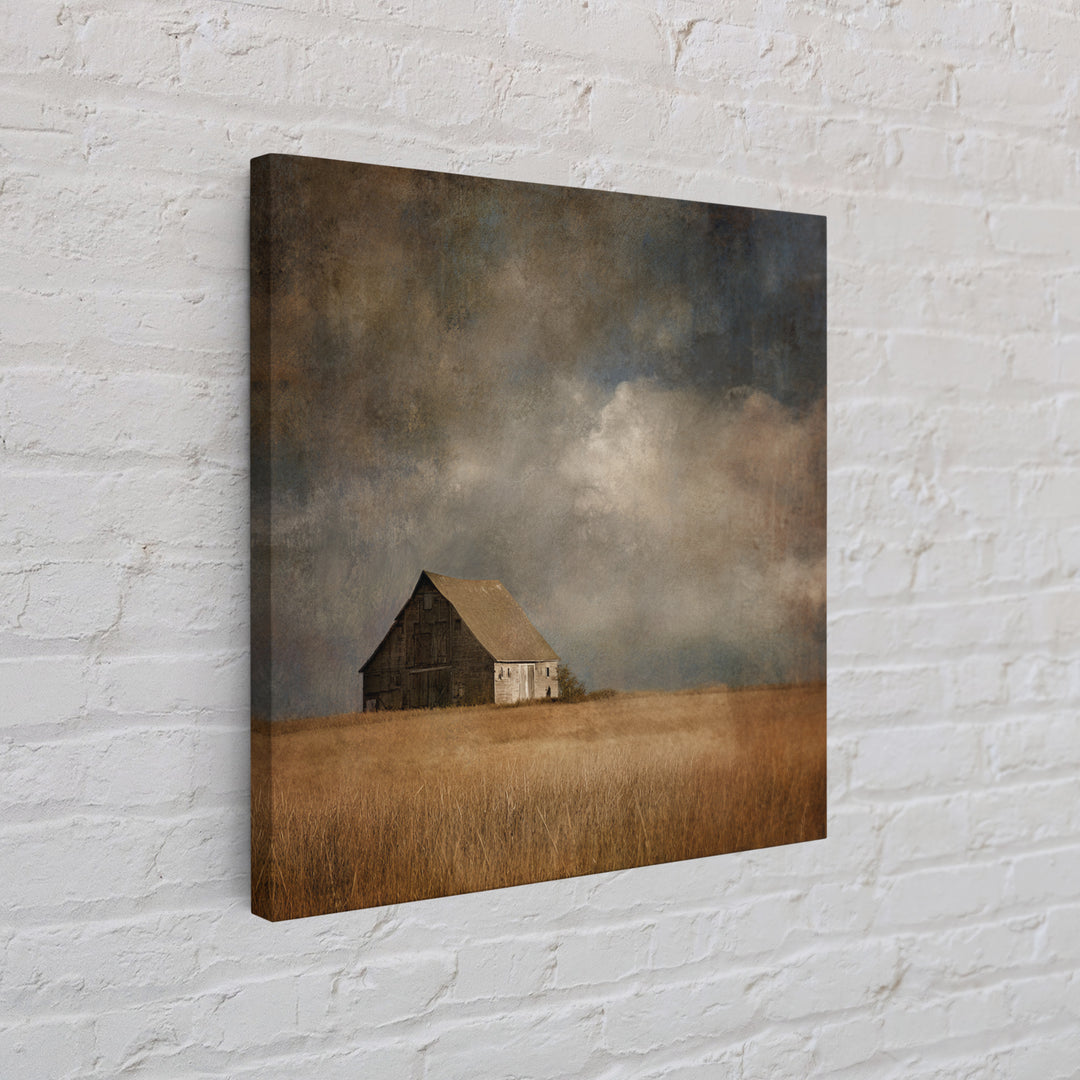 Barn and Farmland Canvas Print, Traditional Art, Boho, Living Room Decor, Fine Art, Classic, Indian Wall Art, Japanese Decor, TRA-1x1-23