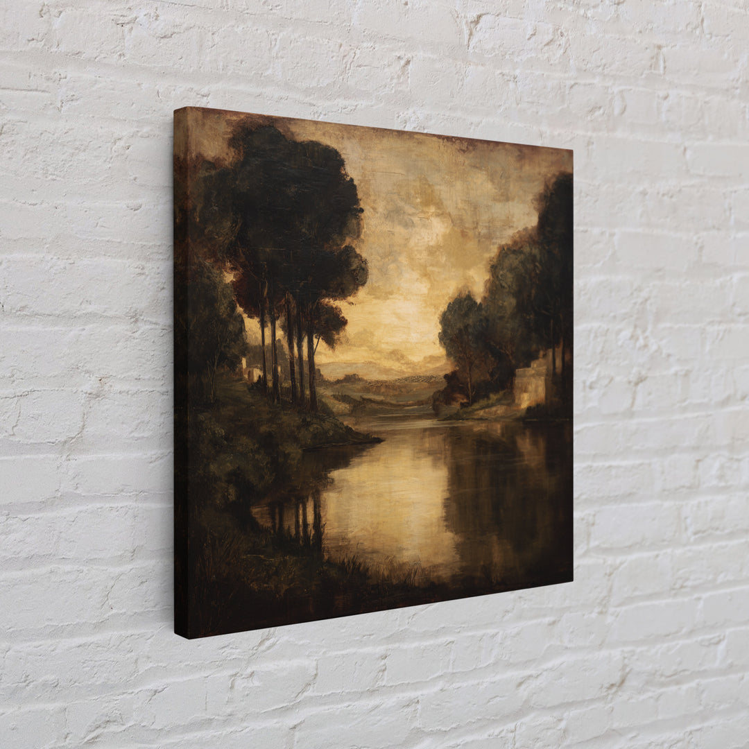 Classic Oil Painted Landscape Canvas Print, Traditional Art, Room Decor, Living Room Decor, Fine Art, Classic, Digital Art, TRA-1x1-25
