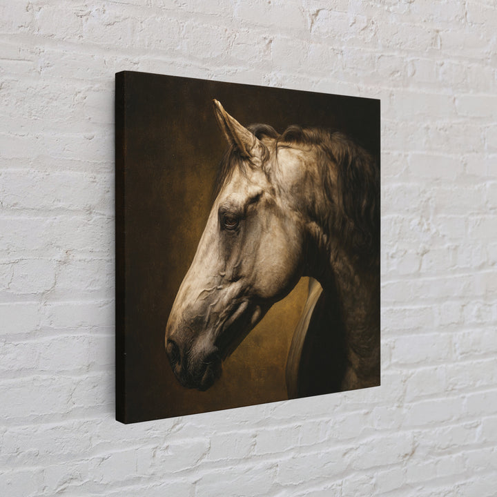 Realistic Horse Portrait Canvas Print, Traditional Art, Wall Hanging, Living Room Decor, Fine Art, Classic, Japanese Decor, TRA-1x1-3