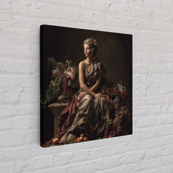 Classical Portrait with Dignified Lighting Framed Canvas Print, Traditional Art, Digital Art, Living Room Decor, Classic, TRA-1x1-8