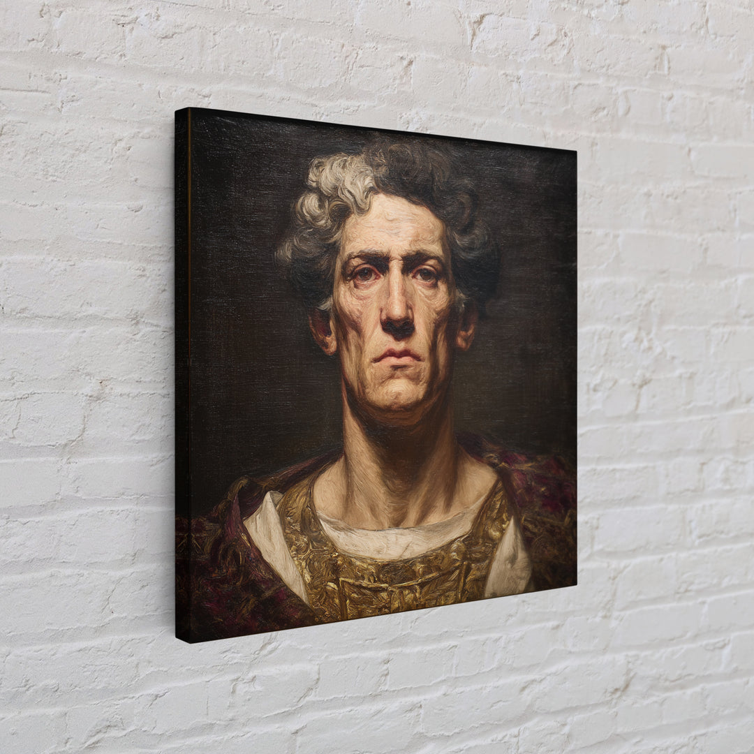 Classical Portrait with Dignified Lighting Canvas Print, Traditional Art, Fine Art Print, Living Room Decor, Classic, TRA-1x1-80