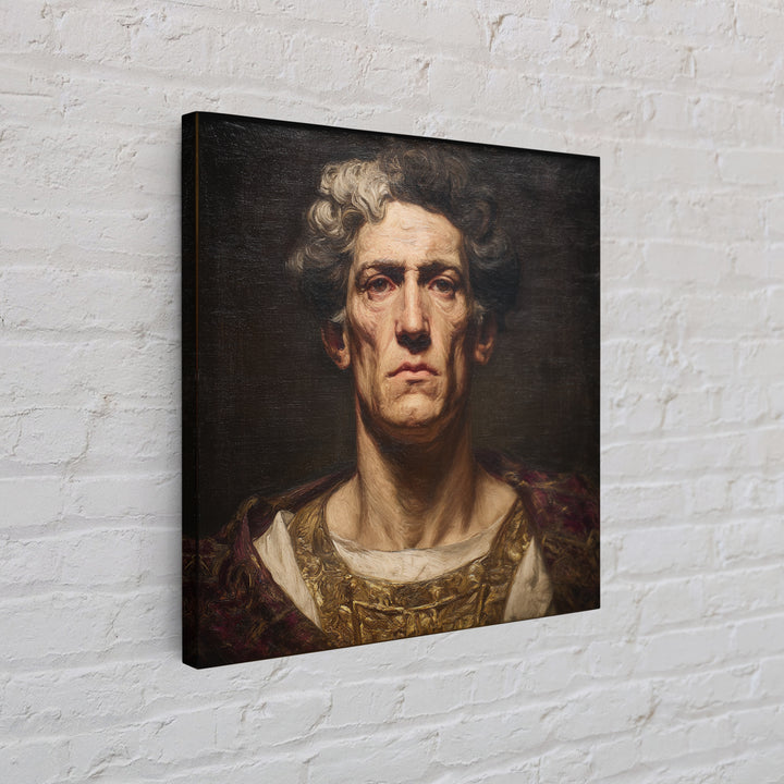 Classical Portrait with Dignified Lighting Canvas Print, Traditional Art, Fine Art Print, Living Room Decor, Classic, TRA-1x1-80
