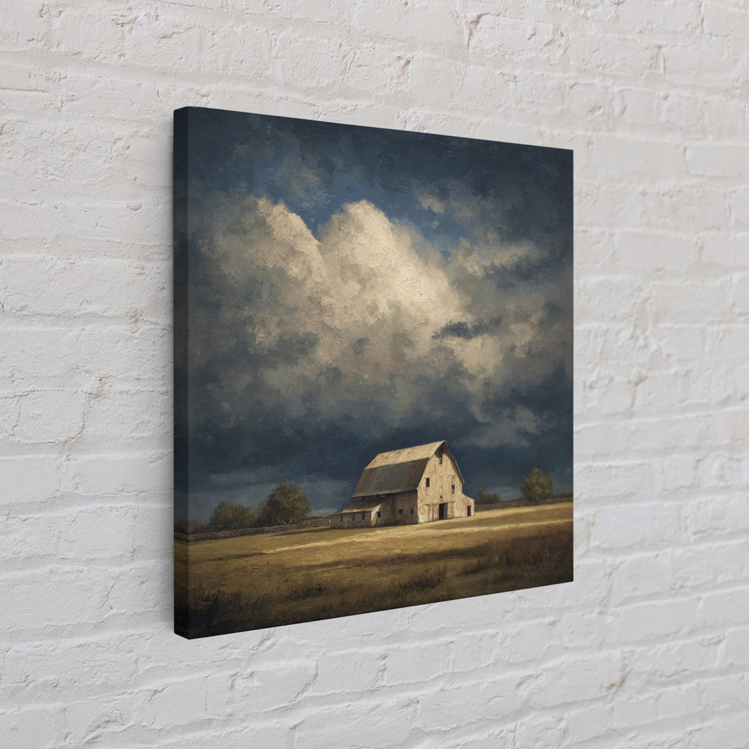 Barn and Farmland Canvas Print, Traditional Art, Fine Art Print, Living Room Decor, Fine Art, Classic, Wall Decor, Painting, TRA-1x1-95