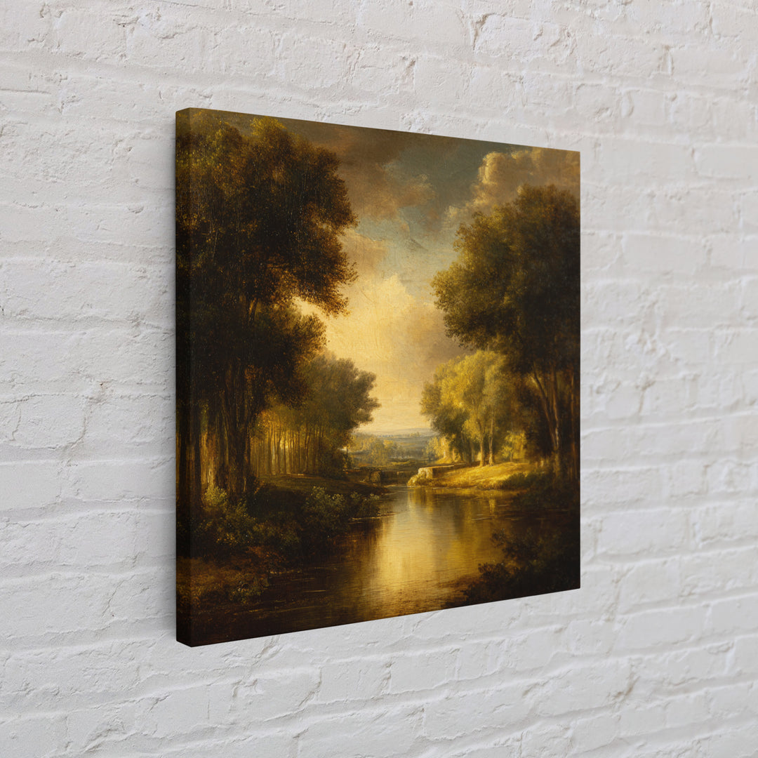 Classic Oil Painted Landscape Canvas Print, Traditional Art, Art Print, Living Room Decor, Fine Art, Classic, Custom Art, TRA-1x1-97
