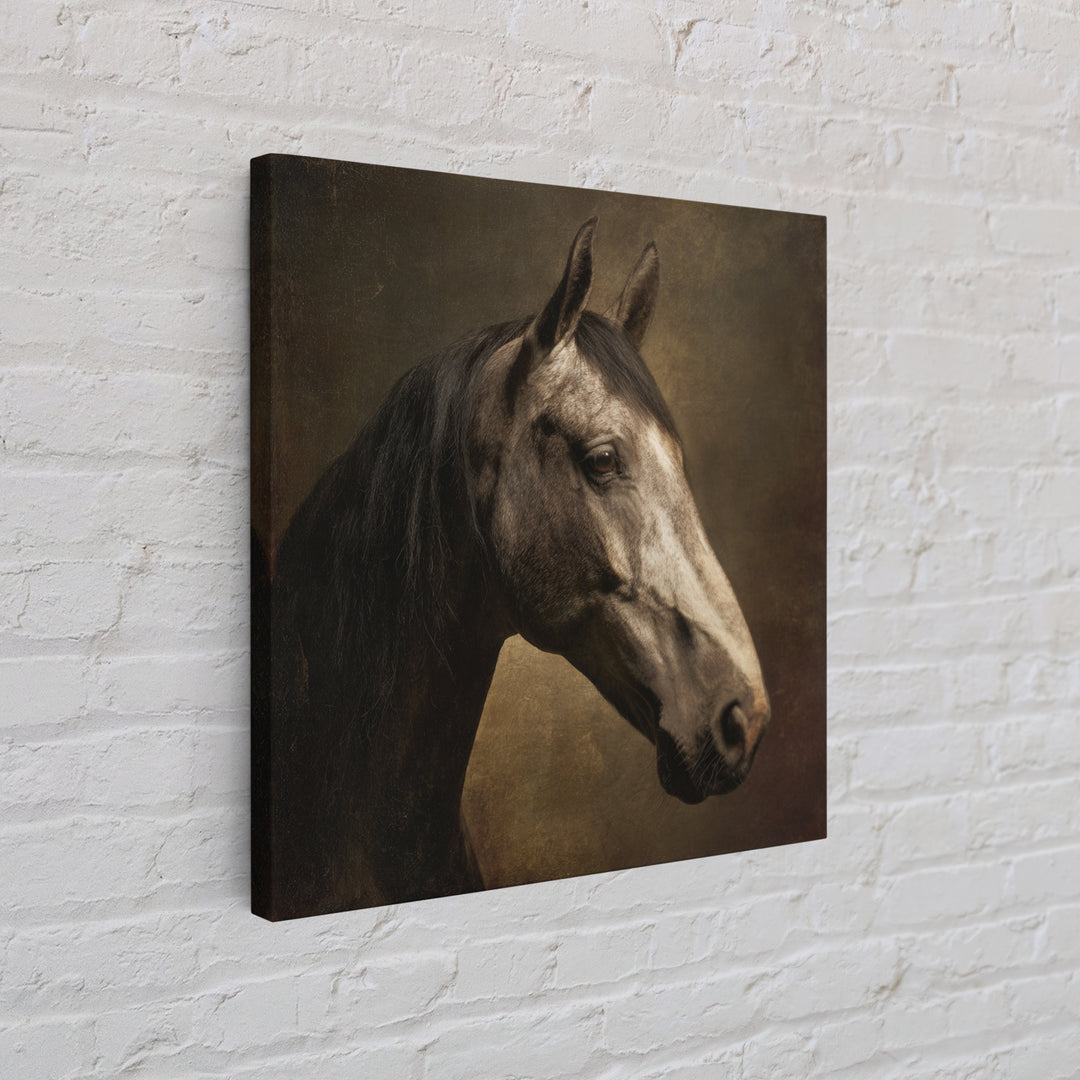 Realistic Horse Portrait Canvas Print, Traditional Art, Art, Living Room Decor, Classic, Printable Art, Art Commissions, TRA-1x1-99