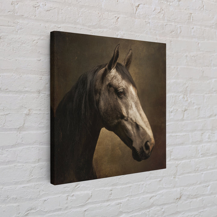 Realistic Horse Portrait Canvas Print, Traditional Art, Art, Living Room Decor, Classic, Printable Art, Art Commissions, TRA-1x1-99