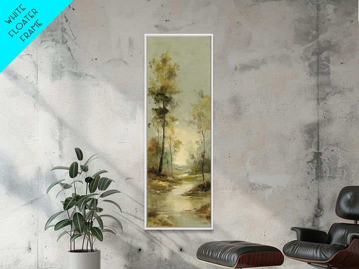 Autumn Forest Road Canvas Print, Traditional Art, Indian Art, Living Room Decor, Oil Painting, Classic, Textured Painting, TRA-1x3-100