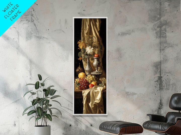 Dutch Fruit and Silver Goblet Still Life Canvas Print, Traditional Art, Japanese Decor, Living Room Decor, Fine Art, Classic, TRA-1x3-88