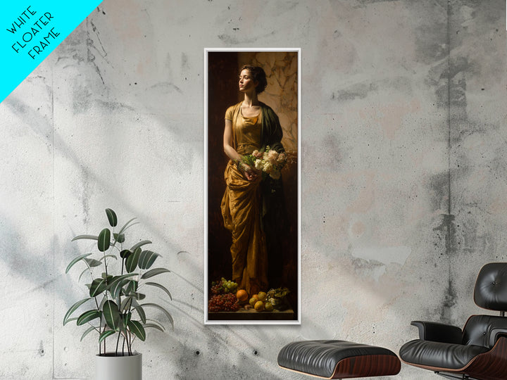 Classical Portrait with Dignified Lighting Framed Canvas Print, Traditional Art, Indian Decor, Living Room Decor, Classic, TRA-1x3-92
