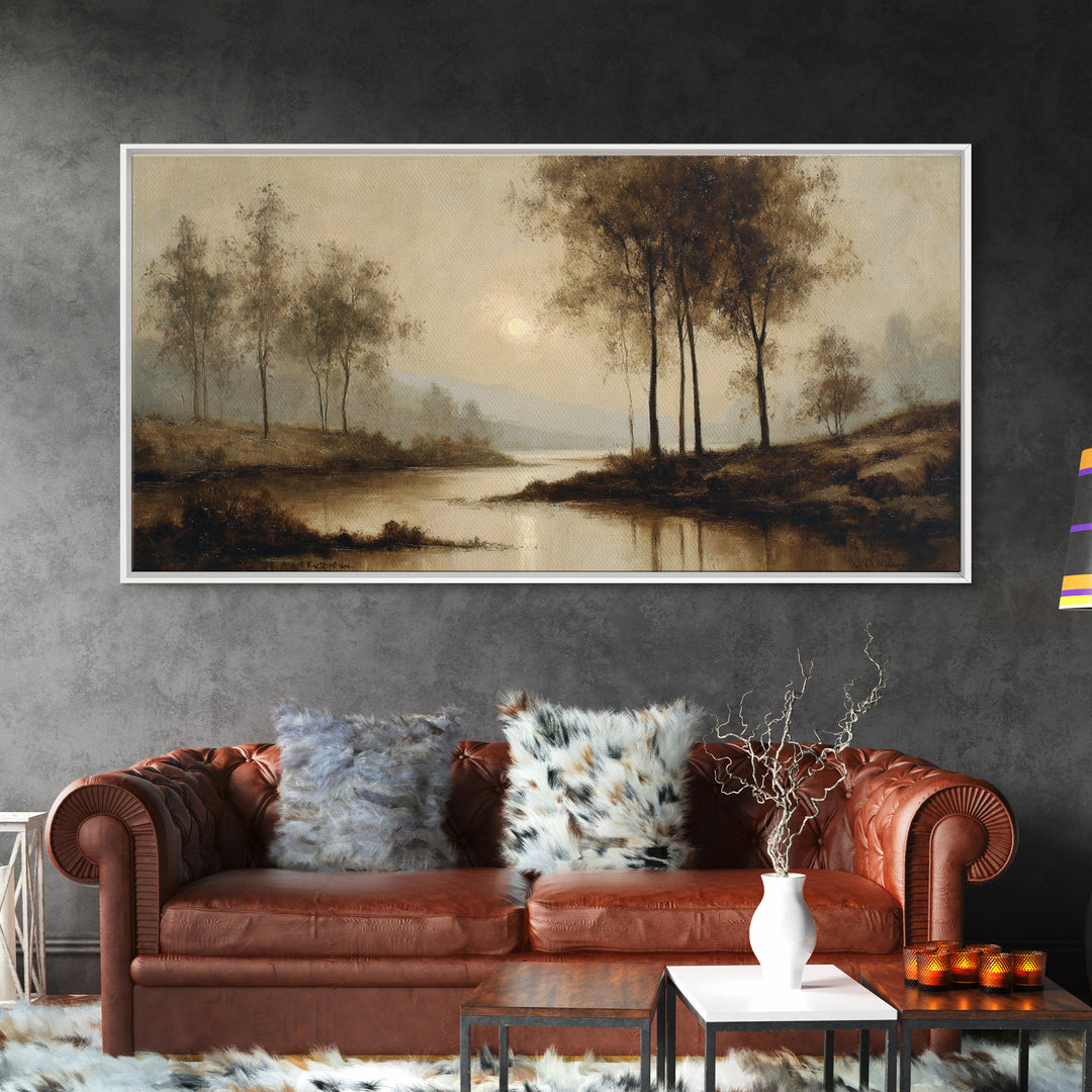 Classic Oil Painted Landscape Canvas Print, Traditional Art, Art Print, Living Room Decor, Fine Art, Classic, Custom Art, TRA-2x1-21